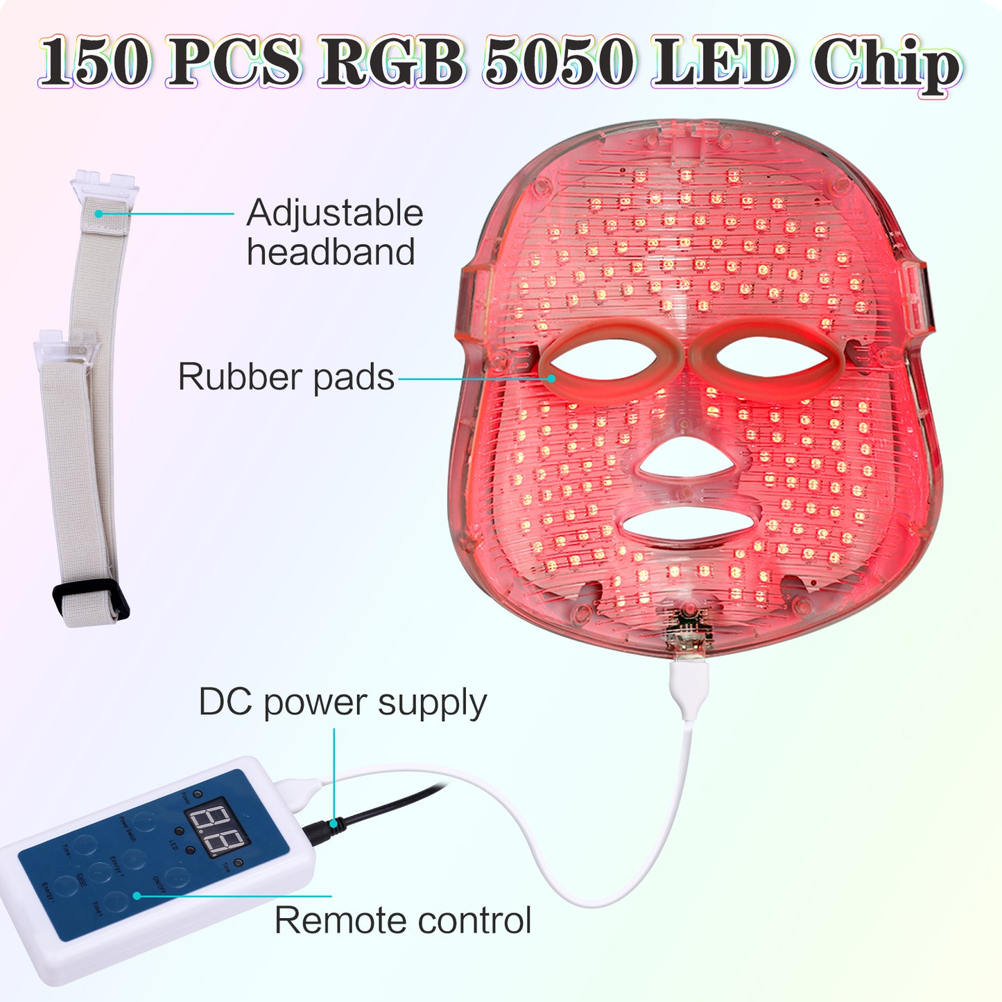 CARER Healthcare Incontinence Pregnancy Electronic Aesthetic Skin Treatment Devices Using Light Emitting Diodes, Namely, Infrared, Red, Orange, Yellow, Green, And Blue Wavelengths For Generating Light Rays