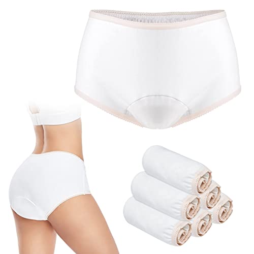 Incontinence Underwear for Women Washable Super Absorbency Urinary Incontinence Briefs 6pcs