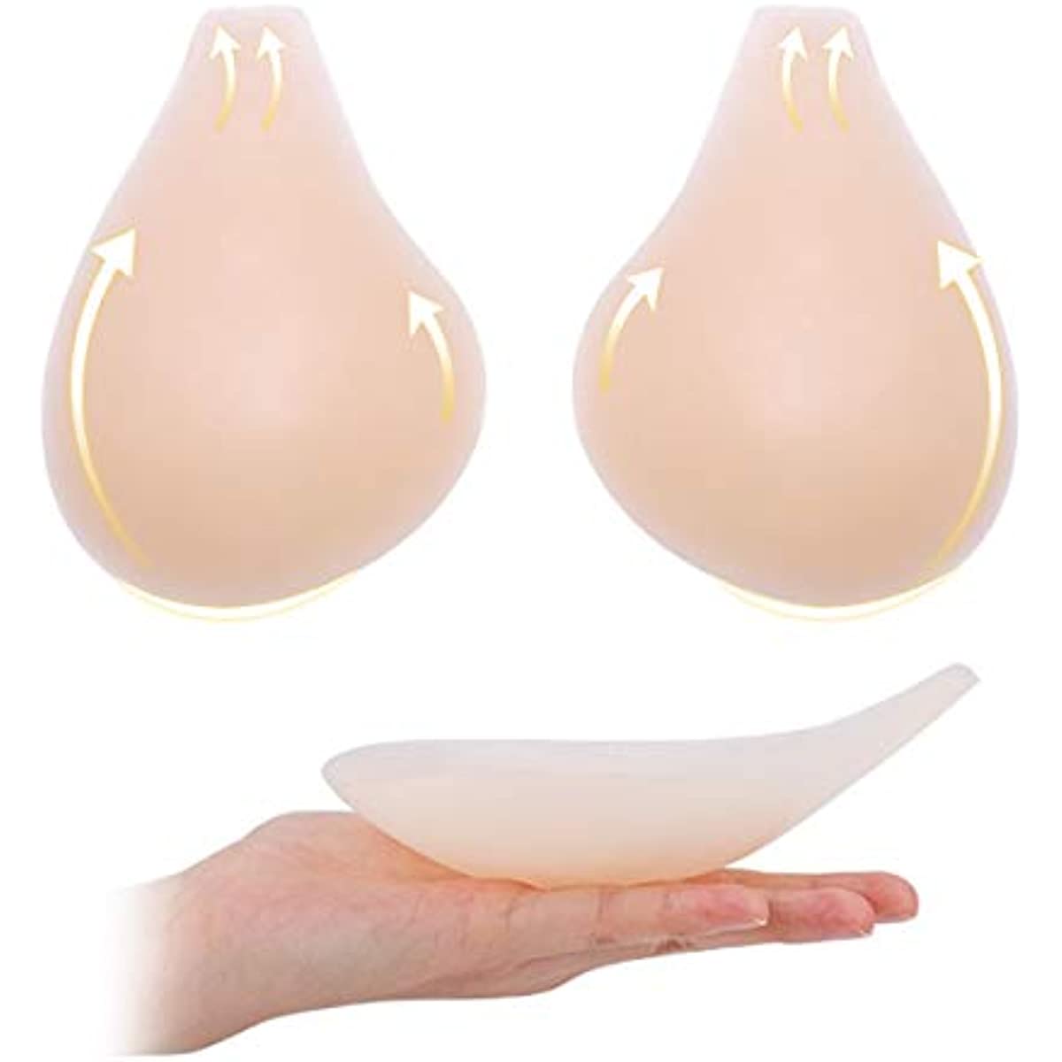 Voxshe Sticky Bra Silicone Adhesive Push Up Strapless Bra Invisible for  Backless Dress