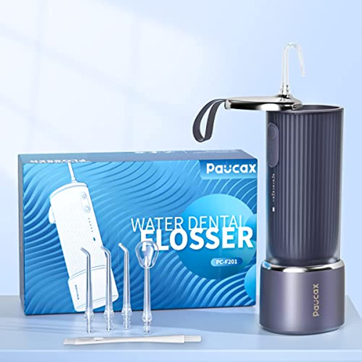 Water Dental Flosser Self-Cleaning Portable Cordless Water Jet with 4 Modes & 5 Jet Tips Oral Irrigator for Home Travel Use