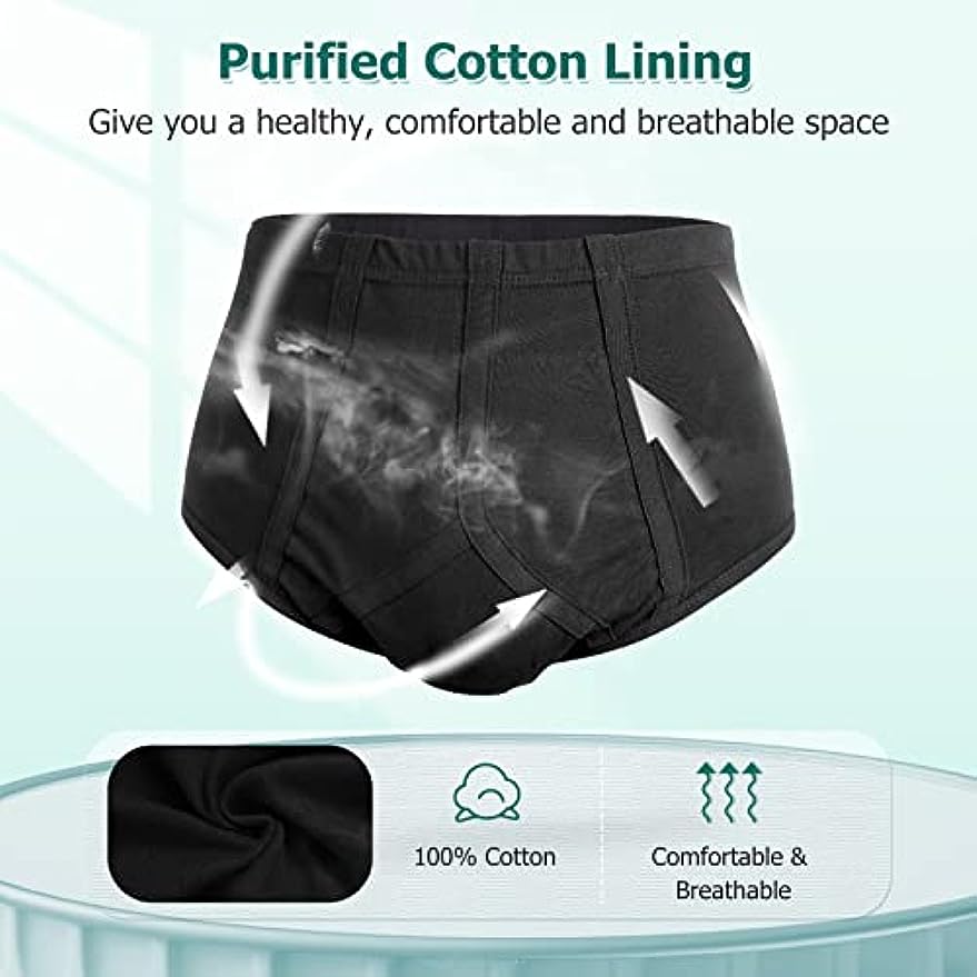 CARER Healthcare Incontinence Pregnancy Pants Absorbent for Incontinents Men s Incontinence Underwear Bladder Control Briefs Washable Urinary