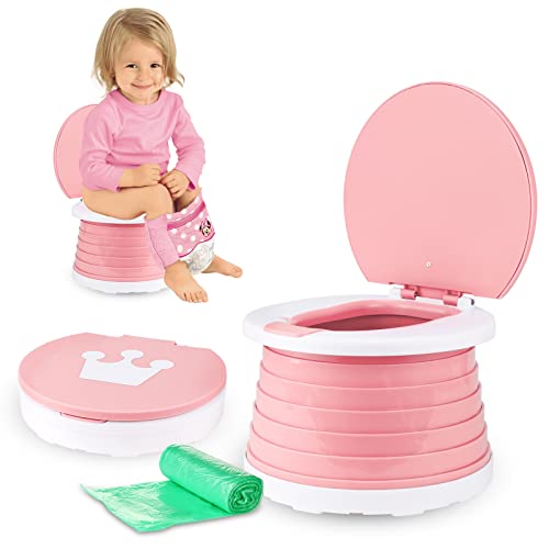 Travel Portable Potty Training Toilet for Toddler Baby Kids Potty Seat Indoor and Outdoor