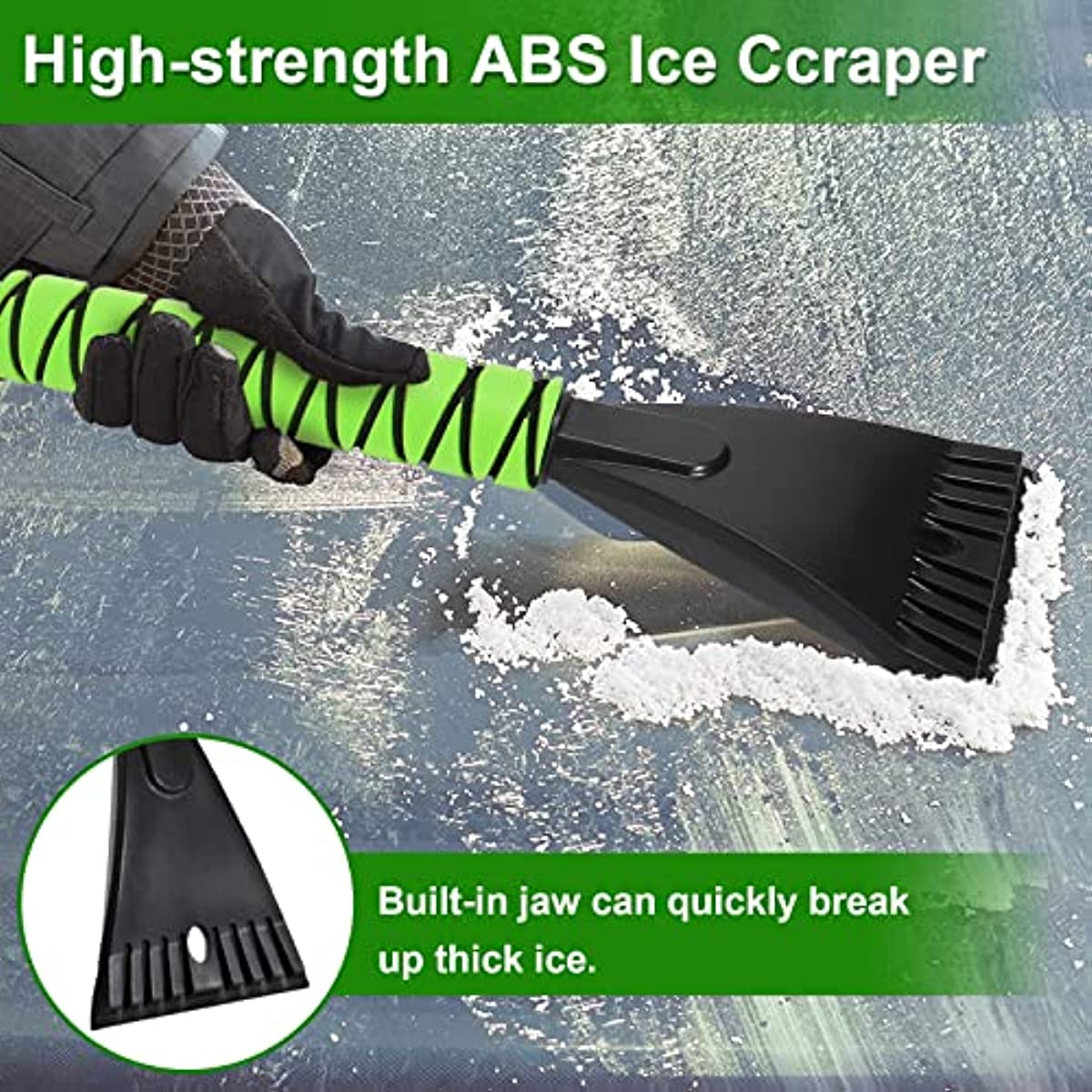 Snow Brush with Ice Scraper Detachable Snow Removal Tool for Cars Trucks SUVs 27"