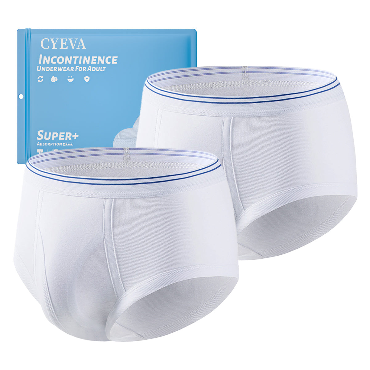 Men's Incontinence Underwear 3-Packs Bladder Control Briefs Washable  Urinary Underwear for Men Cotton Incontinence Briefs with Front Absorption  Area Incontinence Boxer Briefs : : Health & Personal Care