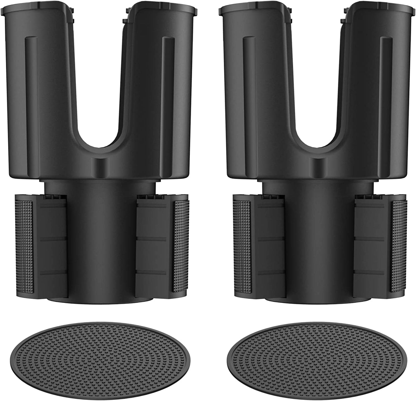 Car Cup Holder Expander with Offset Adjustable Base, Compatible for Bottles in 3.4"-4.4"