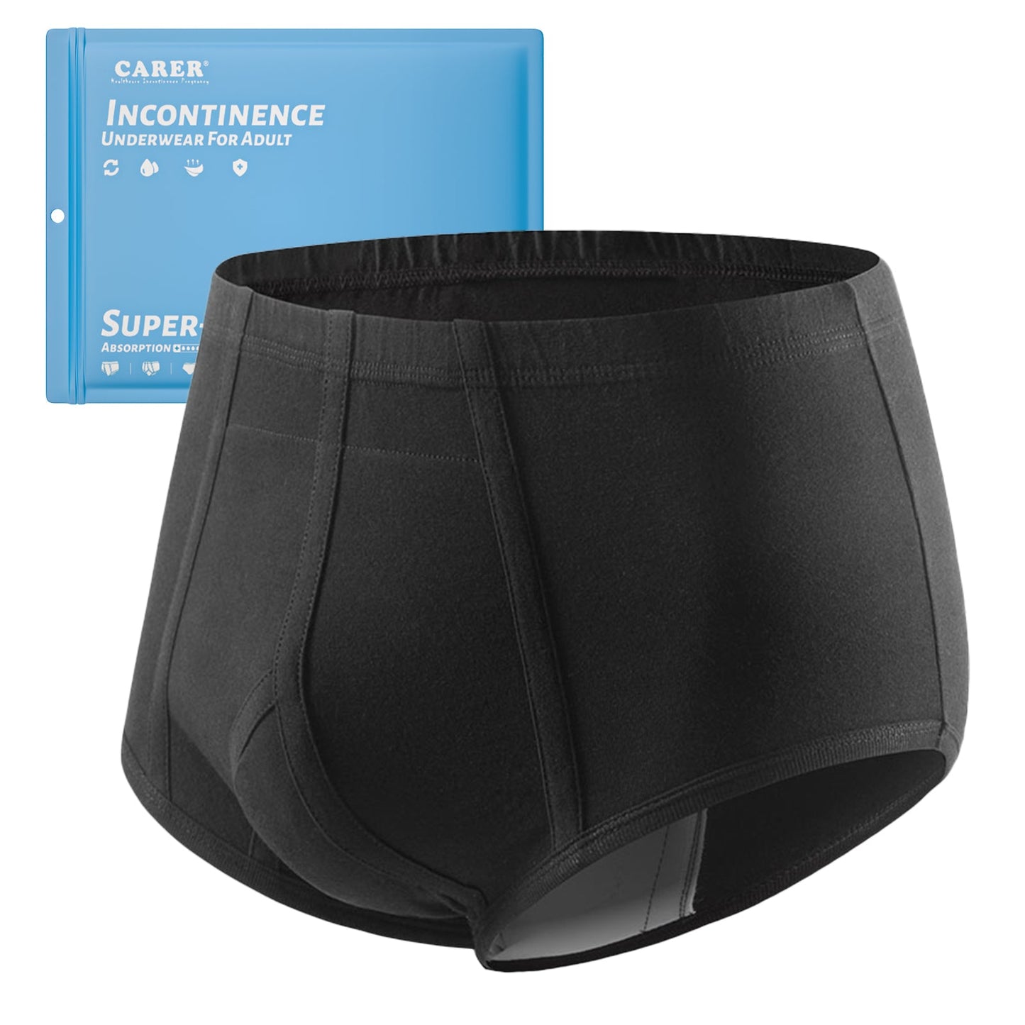 Men's Incontinence Underwear 3-Packs Bladder Control Briefs Washable  Urinary Underwear for Men Cotton Incontinence Briefs with Front Absorption  Area