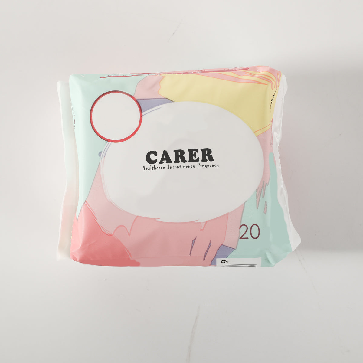 CARER Healthcare Incontinence Pregnancy Panty Liners for Women, Organic Cotton Cover - Postpartum Essential, Regular Absorbency, Bladder Leak Control, 4 Layer Core with Leak Guard Technology