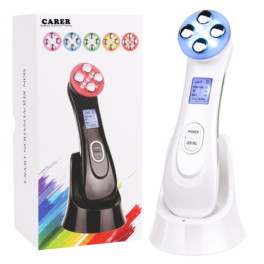 CARER Healthcare Incontinence Pregnancy Light Emitting Devices, Namely, Lamps and LED Devices for Treatment of a Variety of Skin Conditions Multifunctional Face Toning Devicẹ 4 Beauty Functions